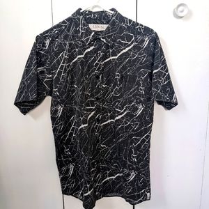 Ezekiel Black short sleeve button down, small